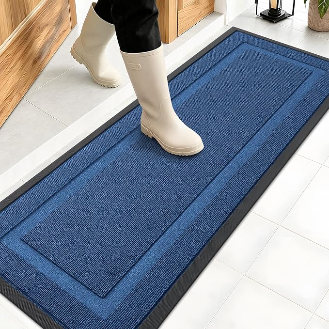 OLANLY Front Door Mat Outside 47x17, All-Season Heavy-Duty Rubber Doormat | by OLANLY