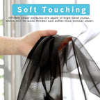 45 Inches Length Black Sheer Curtains - Image 3