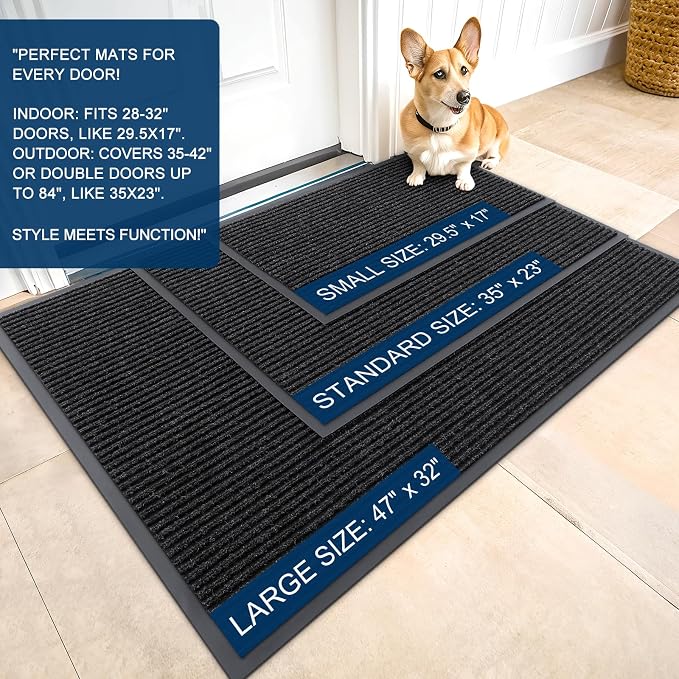 OLANLY Front Door Mat 71x34, Waterproof Heavy-Duty Indoor Outdoor Doormat | - Image 2