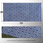 SAND MINE Reversible Mats, Plastic Straw Rug, Modern Area Rug, Large Floor Mat - Image 2