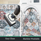 HEBE Hallway Runner Rug 2'8''x8', Washable Non Slip Kitchen Rug Runner | Soft - Image 4