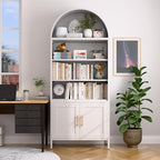 VEXPOR 73" Tall Metal Arched Bookcase by VEXPOR
