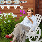 Outvita Adirondack Rocking Chair Set of 2, Wood Wagon Rocker, Outdoor Wooden - Image 6