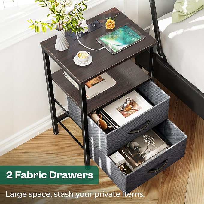 Huuger Nightstands Set of 2, End Tables - Image 6