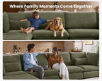 CHIC HOUSE Module for Modular Oversized Couch, Corduroy Customizable Chaise - Image 5