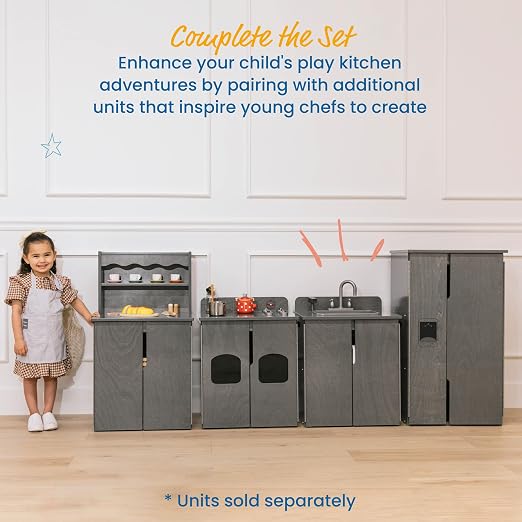 ECR4Kids Wooden Pretend Play Kitchen Refrigerator - Image 6