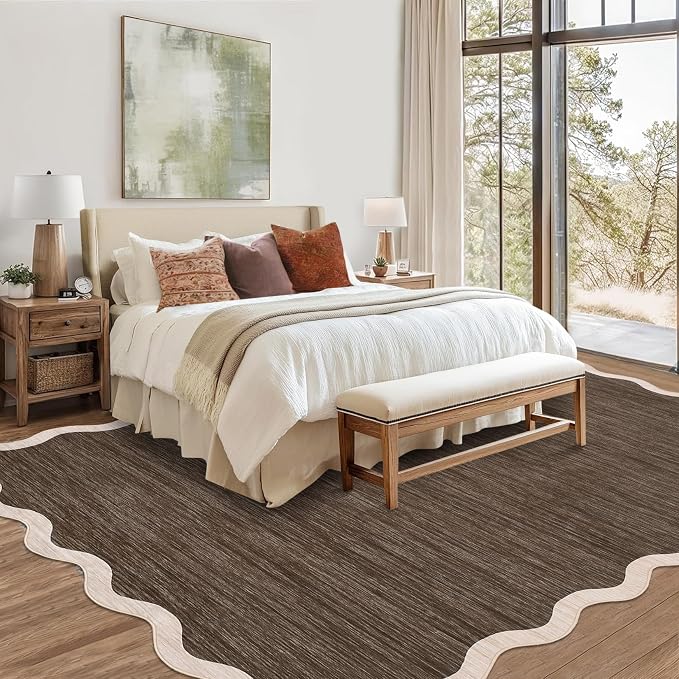 GarveeHome Scalloped Washable Area Rugs 9 x 12 Rug - Image 2