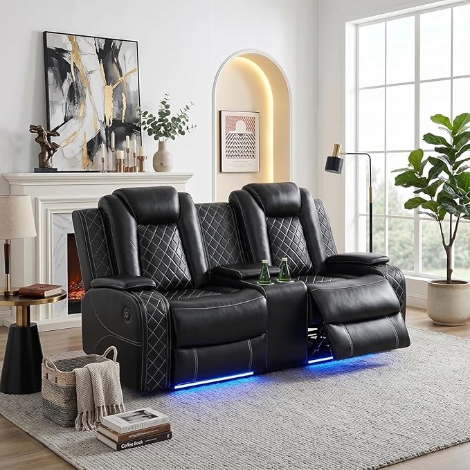 Power Recliner Loveseat Sofa by Unknown