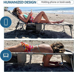 Tanning Chair with Face Hole, Adjustable Folding Chaise Lounge Chairs - Image 6