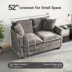 Loveseat Sofa, Comfy Chenille Small Couch - Image 2