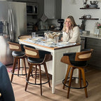 Set of 4 Rattan Swivel Bar Stools - Image 4
