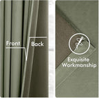 MIULEE Velvet Curtains 50W x 108L 2 Panels Sage Green Blackout Curtains | - Image 6