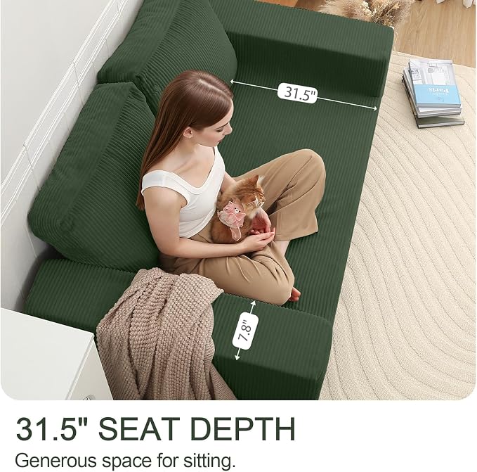 COMAX Convertible Sofa Bed Queen, Folding Fold Out Couch Bed, Floor Futon Couch - Image 7