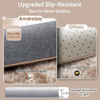 Amdrebio Beige Tan Round Small Area Rug 4Ft - Image 6