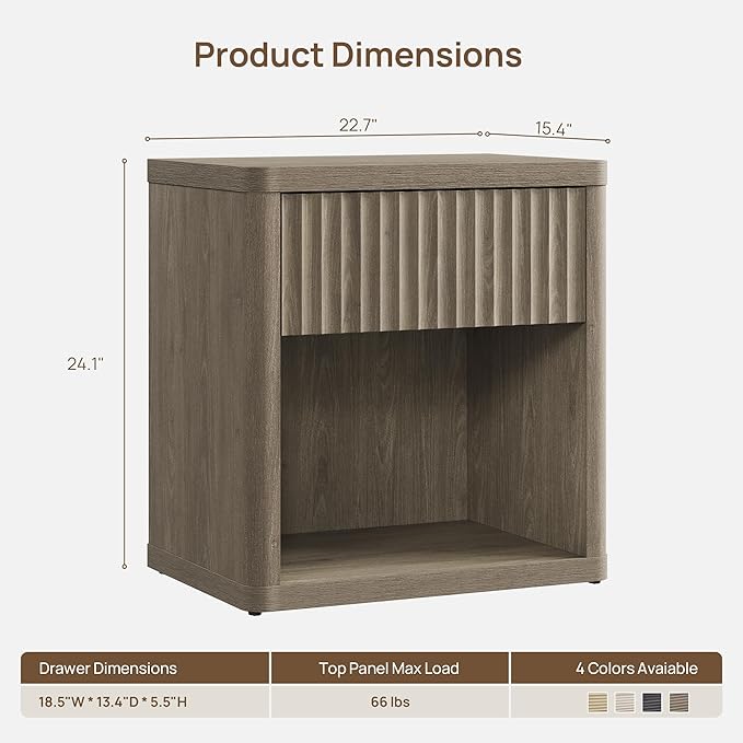 SICOTAS Night Stand Set of 2 Nightstands - Image 3
