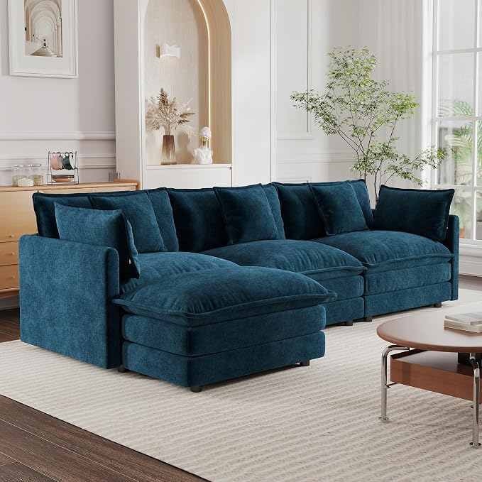 mikibama Modular Sectional Sofa, 111.5 Inch L Shaped Couch Set - Image 9