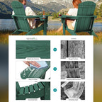 SERWALL Adirondack Chair with Cup Holders - Image 3