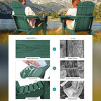 SERWALL Adirondack Chair with Cup Holders - Image 3