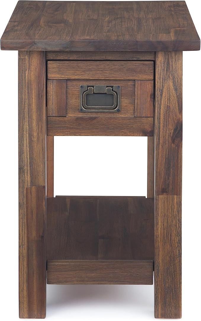 SIMPLIHOME Monroe Narrow Side Table – 14 inch Wide Solid Acacia Wood End Table - Image 5