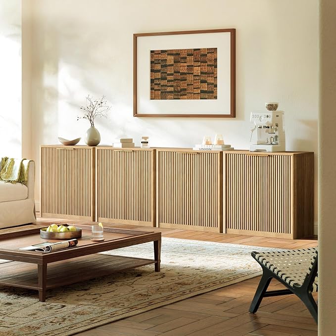 Evermagin 31.5" Oak Buffet Cabinet - Image 7