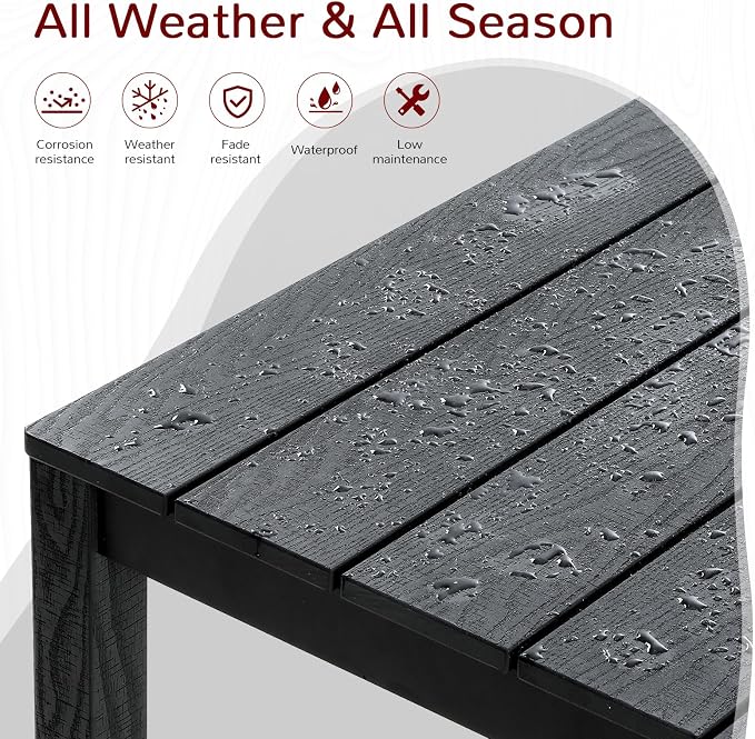 Stoog 7 Pieces Patio Dining Sets, All-Weather HIPS & Aluminum Outdoor Dining - Image 5