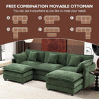 Ihanherry 111.4" U Shaped Modern Sofa Modular Sectional Cloud Couch - Image 6