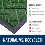 OLANLY Front Door Mat Outside 71x23, All-Season Absorbent Rubber Doormat | Green - Image 5