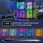 Gurexl Display Cabinet with Motion Sensor LED Lights, Glass Curio Cabinet with - Image 4