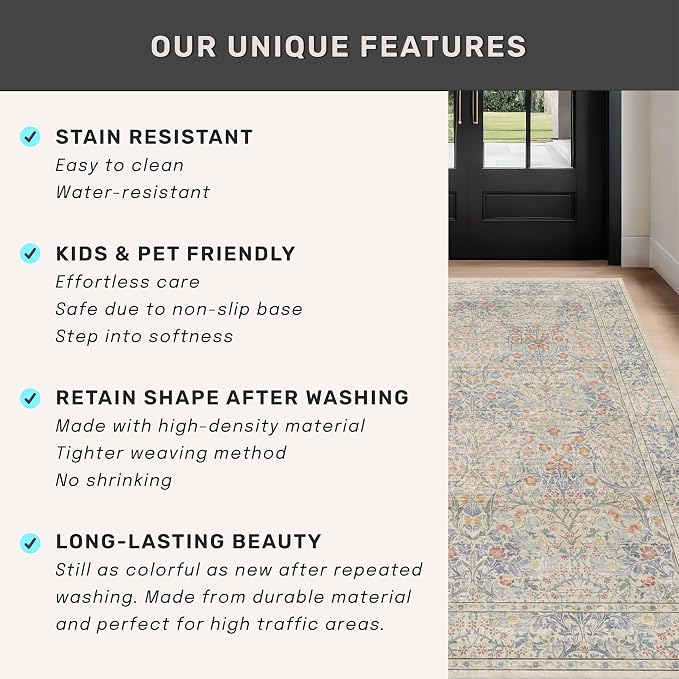 Washable Bathroom Runner Rug 2x6 - Image 6