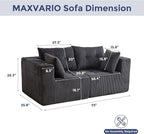 MAXYOYO Modular Sectional Sofa Couch, Loveseat Boneless Cloud Couch - Image 2