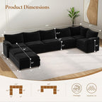 Vesgantti Large Modular Sectional Sofa, Big Comfy Cloud Couch - Image 2