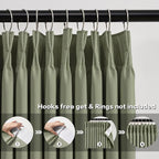Light Sage Blackout Curtains Pinch Pleat Green Drapes 96 Inches Long 2 Pieces - Image 2