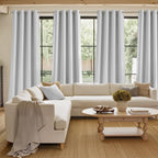 NICETOWN Room Darkening Greyish White Curtains 84 inches Long - Image 4
