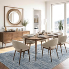 Soalmost 9x12 Area Rugs for Living Room Washable Rug Non-Slip Blue | Large - Image 7