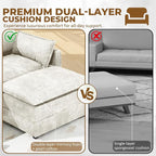 LEVELEVE 147" U-Shape Modular Sofa - Image 4