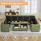 127'' Oversized U Shaped Modular Sofa, Sectional Couches - Image 3