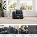 Novilla Modular Sectional Sofa, Modern Cloud Sectional Couch - Image 7