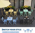 GarveeTech 3-Piece Folding Bistro Set, Heavy Duty Outdoor Patio Furniture - Image 5