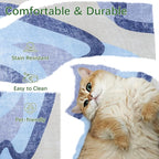 Ompaa Living Room Rug 5x8 Blue Area Rug Machine Washable Rug Non Slip Indoor - Image 4
