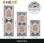 HEBE Boho Kitchen Rugs Set of 3, Non Slip Washable Kitchen Mats - Image 2