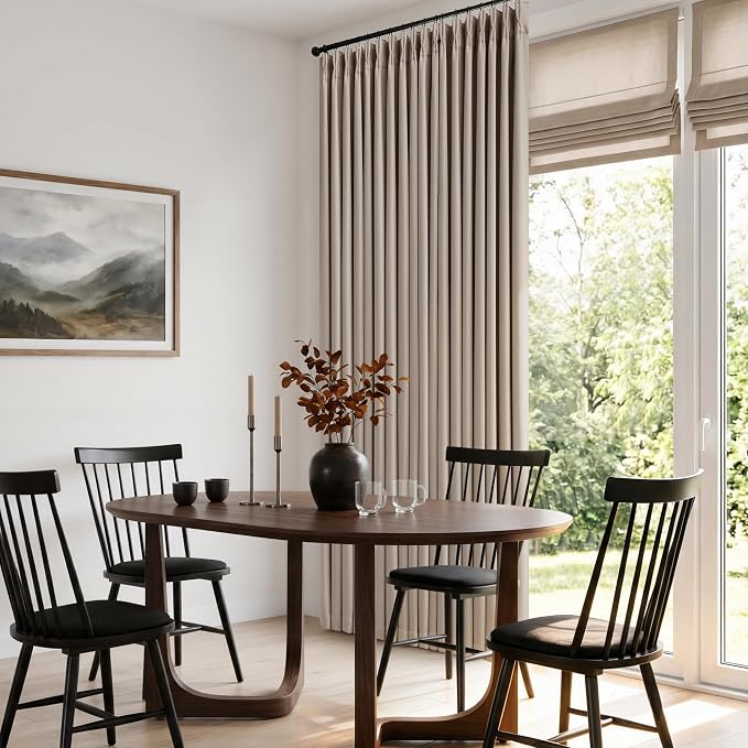 60 Inch Extra Wide 100% Blackout 84 Inch Curtains 1 Panel, Burlywood Birch | by Twodrapes