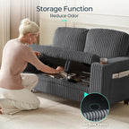 LINSY HOME Loveseat Sofa with Storage - Image 4