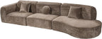 Merax 3-Piece 140" Curved Sectional Sofa Set, 4 Seat L-Shaped Modular Modern - Image 6