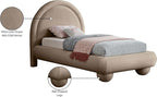Meridian Furniture MadridTaupe-T Madrid Collection Art Deco Twin Bed - Image 8