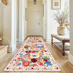Blush Floral Hallway Runner Rug 3x7 by WelcometoBabovid