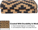 SAND MINE Waterproof Outdoor Rug 4x6 ft, Plastic Straw Area Rug, Large Floor Mat - Image 4