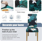 BIETYONE Stretch Dining Chair Covers Set of 8, Soft Removable Washable Kitchen - Image 3
