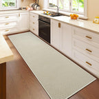Kitchen Runner Rug Mat Non Slip Hallway Runner Washable Beige 2x6 ft | Boho by YDKGL