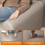 EASE MOOSE 88.5" Large Seat Faux Leather Loveseat Sofa, Waterproof and - Image 7