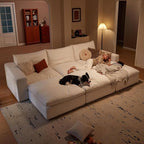 Cloud Couch Sectional 146.5'' Oversized Modular Deep Seat Sofa U Shaped Comfy - Image 9
